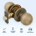 thumbnail image 5 of Brinks Passage Hall/Closet Classic Ball Style Doorknob, Antique Brass Finish, 5 of 11