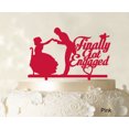 thumbnail image 1 of Enfin Fiancé Couple Cake Topper Mariage Cake Topper Option de Couleur Disponible 6-8 Pouces de Large, 1 of 1