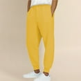 thumbnail image 5 of BODOAO Women's Lounge Sweatpants Baggy Lounge Pants Wide Leg Casual Sweatpants Workout Sweat Pants Fall with Pockets Mens Pants Casual Solid Color Track Cuff Workout Pants with Pocket Yellow L, 5 of 9