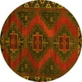 thumbnail image 1 of Ahgly Company Indoor Round Persian Yellow Traditional Area Rugs, 7' Round, 1 of 4
