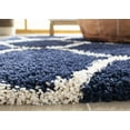 thumbnail image 6 of SAFAVIEH Hudson Arline Geometric Shag Area Rug, Navy/Ivory, 5'1" x 7'6", 6 of 11