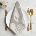 thumbnail image 2 of Grey Starfish Coastal Cloth Napkins, Shell Coral Summer Beach Nautical Ocean Washable and Reusable Dinner Napkins Set of 2, Table Napkin for Kitchen Party Birthday Wedding Hotel Housewarming 20"x20", 2 of 9