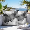 thumbnail image 4 of Abstract Ombre Grey Black Marble Outdoor Pillow Covers Pack of 2 Modern Art Waterproof Throw Pillow Covers Decorative Cushion Cases for Patio Garden Tent Balcony Couch 24x24 inch, 4 of 8