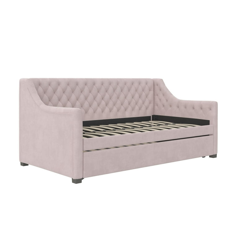 Little Seeds Monarch Hill Ambrosia Twin Daybed and Trundle Pink Velvet