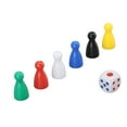 thumbnail image 1 of 6 Sided Game Dices, Lightweight Colorful Multicolor Board Game Pieces Impact Resistant  for Teaching Math, 1 of 7