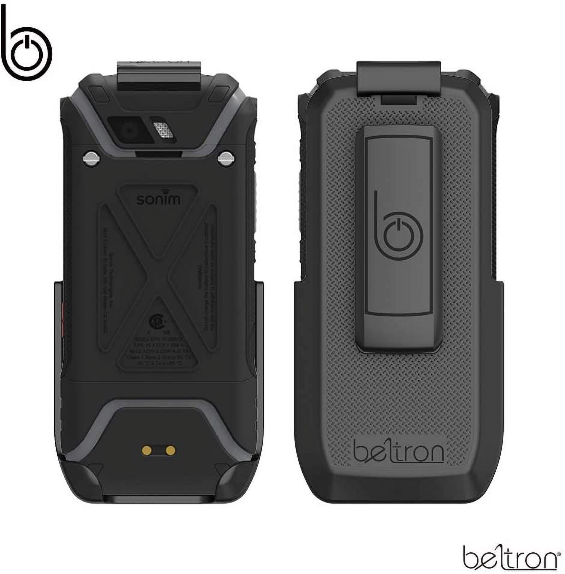 BELTRON Sonim XP5S Belt Clip, Heavy Duty Rotating Belt Clip Holster for Sonim XP5S XP5800 AT&T FirstNet Sprint Secure Fit & Quick Release Latch NOT for XP5 - Supports 2.25" Wide Duty Belt