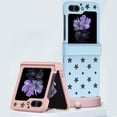 thumbnail image 3 of Compatible with Z Flip 5 Cute Case Cool Hollow Star Frosted Matte Lightweight Shockproof Anti-Scratch Hinge Protection Fashion Luxury Shockproof Cover for Women Girls, 3 of 9