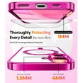 thumbnail image 6 of Meifigno Magnetic Case for iPhone 16 (6.1 inch), Compatible with MagSafe, with Wrist Strap & Glitter Card, Hot Pink, 6 of 6