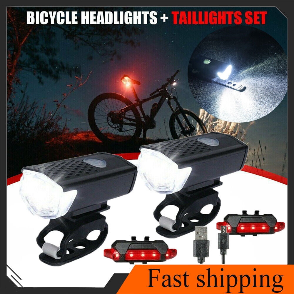 2PCS bike light accessories for night riding LED bike headlight and