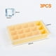 thumbnail image 2 of 3 piezas de moldes de cubitos de hielo de silicona, con tapa desmontable, se pueden usar repetidamente, sin BPA, 2 of 5