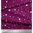 thumbnail image 3 of Soimoi Pink Georgette Viscose Fabric Stars Star Printed Craft Fabric by the Yard 42 Inch Wide, 3 of 3
