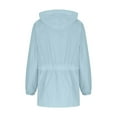 thumbnail image 7 of Ailaofu Women's Long Raincoat with Hood Outdoor Lightweight Windbreaker Rain Jacket Waterproof, 7 of 7