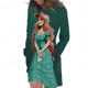 thumbnail image 5 of Vestido de manga larga con estampado de princesas de Disney para mujer, vestido con capucha y bolsillo de canguro, sudaderas con dibujos animados bonitos de otoño para mujer, 5 of 5