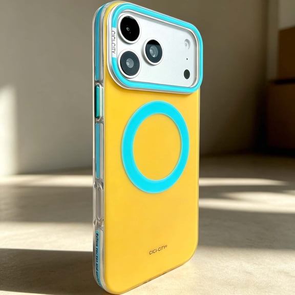 Magnetic For iPhone 15 Pro Max Phone Case,Compatible with Wireless Charging,Vibrant Two-color Contrasting Design,Anti-Scratch Shockproof Anti-fall Drop protection,Thin Fit Phone Case,F