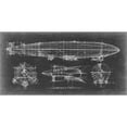 thumbnail image 3 of Harper, Ethan 24x14 Black Modern Framed Museum Art Print Titled - Airship Blueprint, 3 of 5