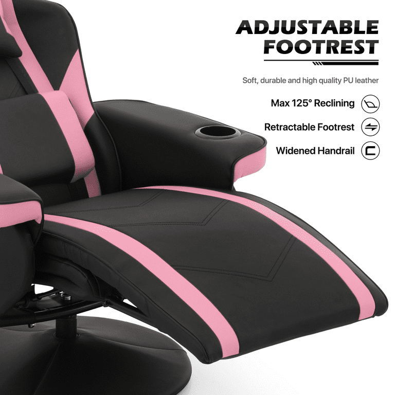 Massage Lumbar Cushion Racing Gaming Chair Reclining Backrest - Dubsnatch