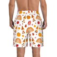 thumbnail image 3 of Yiaed Fall Gnomes Harvest Print Men's Swim Trunks with Lining Quick Dry Sports Shorts Beach Shorts Boardshorts-Large, 3 of 5
