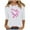 White, variant on YFNNUP Womens' 3/4 Length Sleeve Breast Cancer Shirts Pink Ribbon Graphic Painting Shirt Casual Crewneck Tshirts Loose Fit T Shirt Soft Lightweight Three Quarter Length Shirts