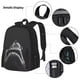 thumbnail image 3 of Balery Black And White Shark Mochila Escolar 3 en 1 para Niños - Mochila Resistente con Lonchera Térmica y Estuche - Mochila Escolar para Niños y Niñas, 3 of 7