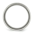 thumbnail image 2 of Chisel Titanium Polished X-Design 6mm Grooved Flat Band, 2 of 7