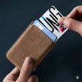 thumbnail image 2 of Cartera Wallet Alcantara Gamuza Suave Para Iphone Magsafe Café., 2 of 4