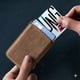 thumbnail image 2 of Cartera Wallet Alcantara Gamuza Suave Para Iphone Magsafe Café., 2 of 4