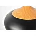 thumbnail image 5 of Living District Nora 1 Light Aluminum Pendant in Black & Natural Wood, 5 of 5