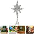 thumbnail image 2 of Gregiular Silver Glitter Bethlehem Star Tree Topper for Xmas Tree, 2 of 5