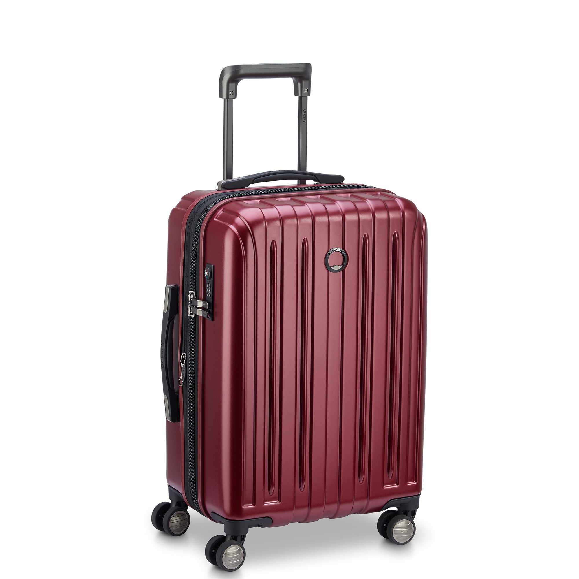 DELSEY PARIS Titanium 21" Hardside CarryOn Spinner Luggage, Red