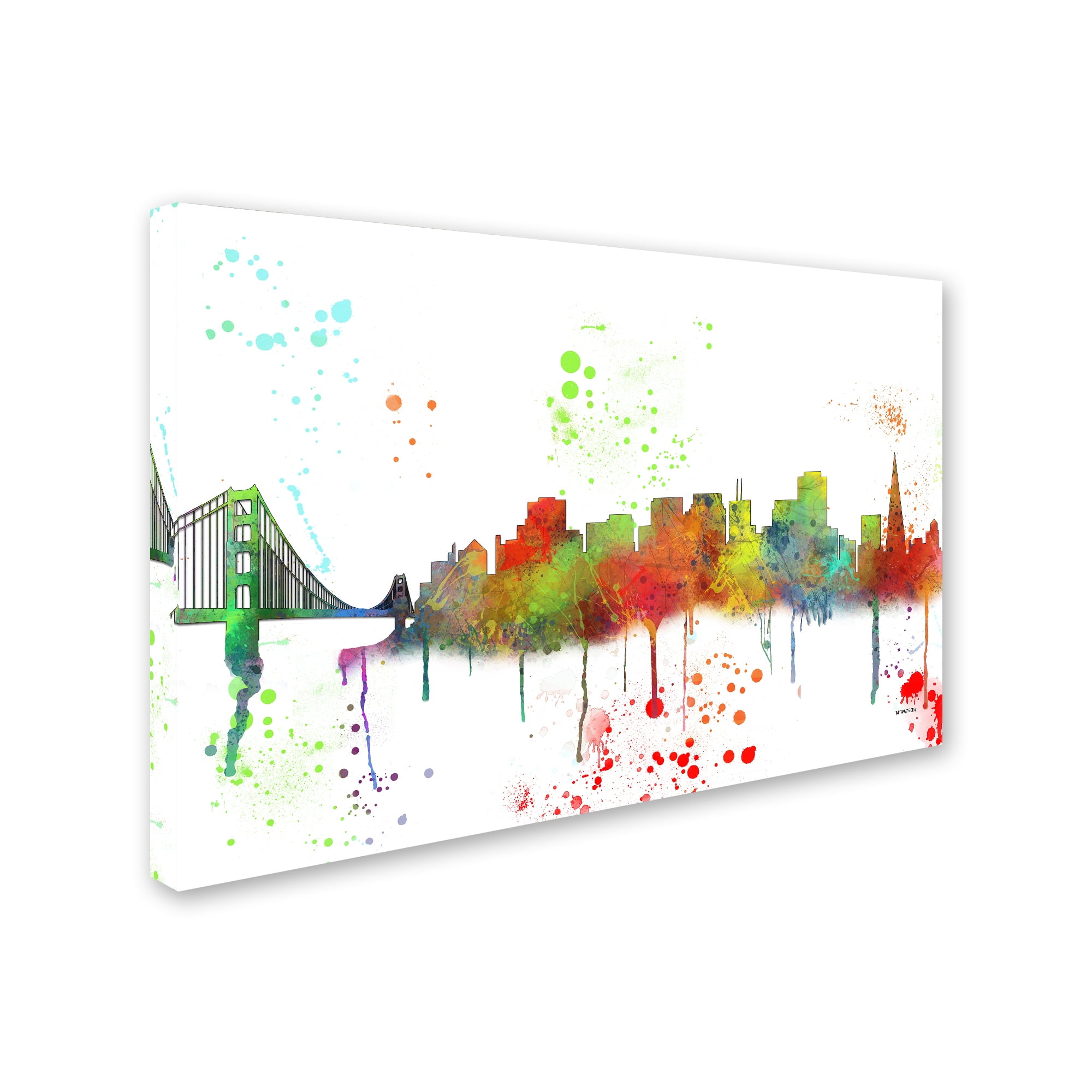 Trademark Fine Art "San Francisco CA Skyline Mclr-1" Canvas Art by Marlene Watson