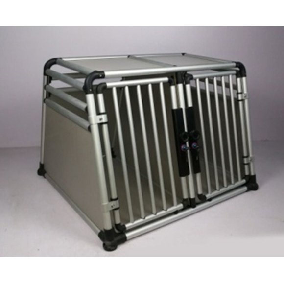 36.8"L Aluminum Double Door Dog Pet Crate / Car Travel Crate