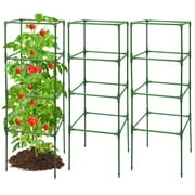 Honrane Tomato Cage - 1 Set, Height Adjustable, Easy to Assemble, Vertical Climbing Plants Vegetable Trellis, Flowers Plant Support, Tomato Support Garden Trellis