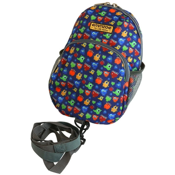 Emmzoe Little Walker Toddler Backpack with Detachable Safety Harness