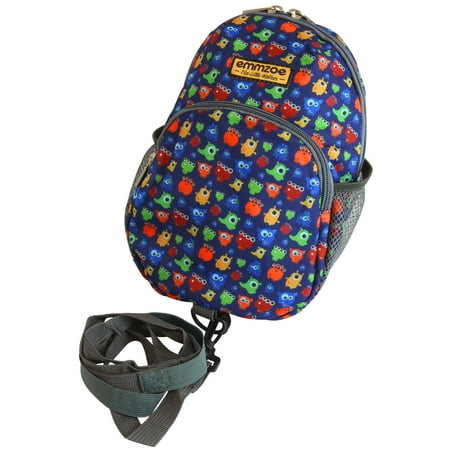 Little Walker Toddler Backpack with Detachable Safety Harness Leash - Lightweight Fits Snacks, Food,