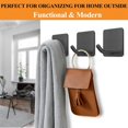 thumbnail image 6 of 4 Pack Sticky Towel Hooks Heavy Duty No Drilling Sticky Wall Hooks Shower Hooks for Indoor Shower Bathroom Kitchen Door, 6 of 8