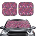 thumbnail image 2 of Daiia Summer Flamingo 2PCS Car Windshield Sun Shade, Foldable Sun Shield for Car Front Window, Auto Sun Blocker Visor Protector Universal for Truck SUV Pickup-Small, 2 of 7