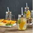 thumbnail image 2 of Mason Craft & More 14 Piece Glass Drinkware Set, Pitcher and Drinking Jars with Lids & Straws, 2 of 6