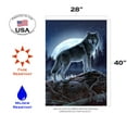 thumbnail image 2 of Toland Home Garden Full Moon Wolf Wolf Flag Double Sided 28x40 Inch, 2 of 5