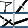 thumbnail image 3 of Single Side 6 Bike Floor Rack 110 Inch Length Freestanding  Parking Stand In Ground Grid Design for Garages Streets Yards and Bike Events Heavy Duty Storage (Black, Single Side 6 Bike), 3 of 7
