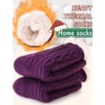 thumbnail image 4 of EBMORE Medias Pantuflas Para Mujer Moradas, Peludas, Cálidas y Acogedoras de Forro Polar, 4 of 6