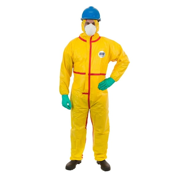 ChemSplash® 1, Chemical Splash Coverall with Hood, Elastic Wrist & Ankle, Taped Seams, Elastic Back