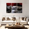 thumbnail image 2 of Elephant Stock Red Forest Waterfall Wall Art - Horizontal Multi Panel Canvas - Living Room Wall Decor - Nature Multi Panel - Brown And Red Decor - 74" x 48", 2 of 8