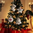 thumbnail image 3 of Injueey Pulseras navideñas de arpillera festivas, adornos ligeros para decoraciones de árboles de Navidad de ventanas de centros comerciales Kits de decoración para fiestas Estilo 3, 3 of 6