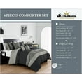 thumbnail image 4 of JCrown 6 Piece Bed in Bag Comforter Set -   Geometric or Striped Pattern in Southwest Colors - Lively and Harmonious Nature Theme (Meddel, Queen), 4 of 7