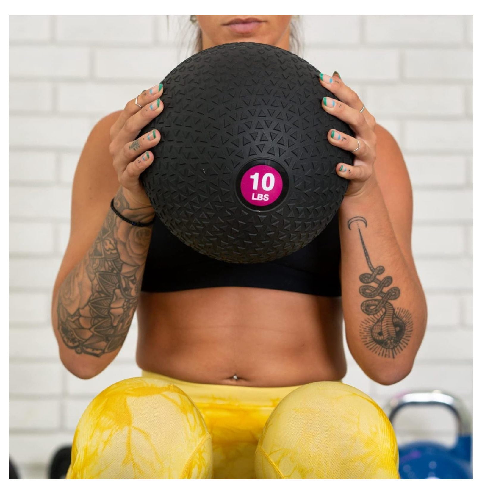 Weighted Medicine Slam - Exercise with Easy Grip Textured Surface