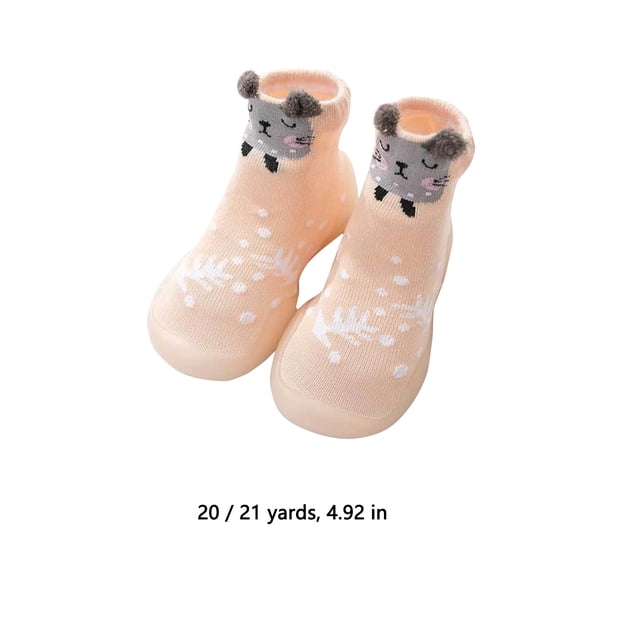 Xihbxyly Calcetines para Bebé, Suaves y Antideslizantes, Transpirables y Absorbentes Del Sudor, Cómodos y Flexibles, para Todo Tipo de Clima, Unisex, Aptos para Niños de 1 a 4 Años. Incluye 1 Par.