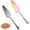 Black,Multicolor, variant on Cake Cutter, Multiple Colors Cake Spatula Mirror Polishing, Pie Server with Serrated Edges, Food Grade Cake Server 401 Stainless Steel, For Wedding and Party