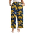thumbnail image 7 of Gleelist Women Plus Size Casual Drawstring Wide Leg Pants Stretchy Straight Long Trousers With Pocket XL-5XL, 7 of 7