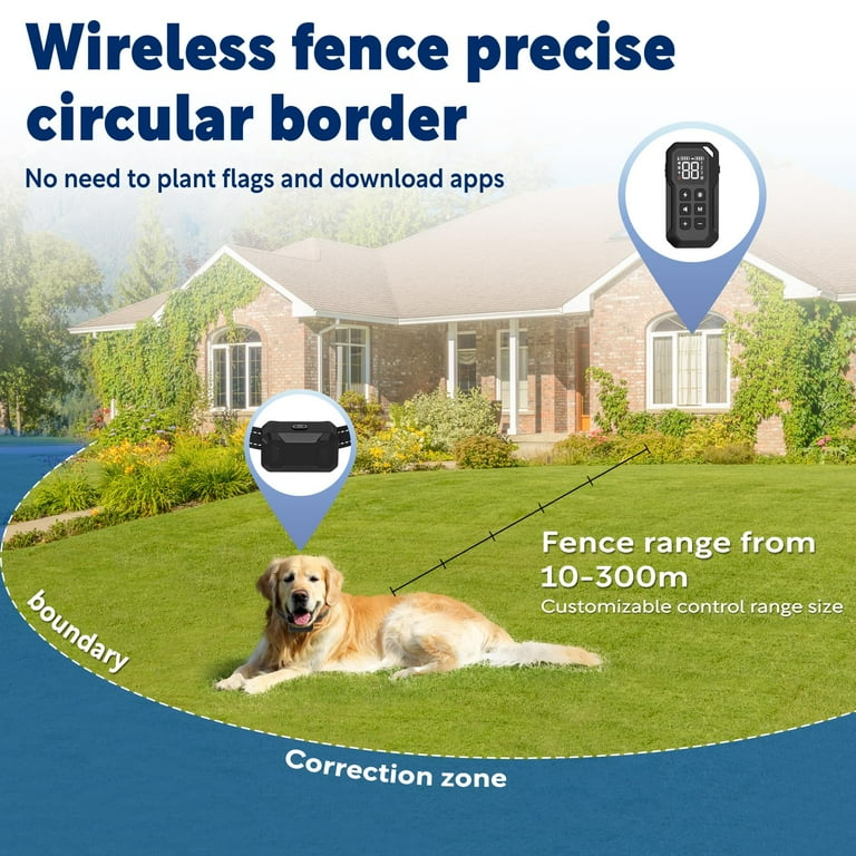 Jizboc Wireless Dog Fence, Electric Fence for Dogs,Dog Training