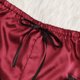 thumbnail image 4 of Gibobby Pijamas Mujer Verano Sexy Pijamas Conjunto de pijama de satén con pantalones cortos y tirantes de encaje sexy para mujer(Rojo,M), 4 of 5